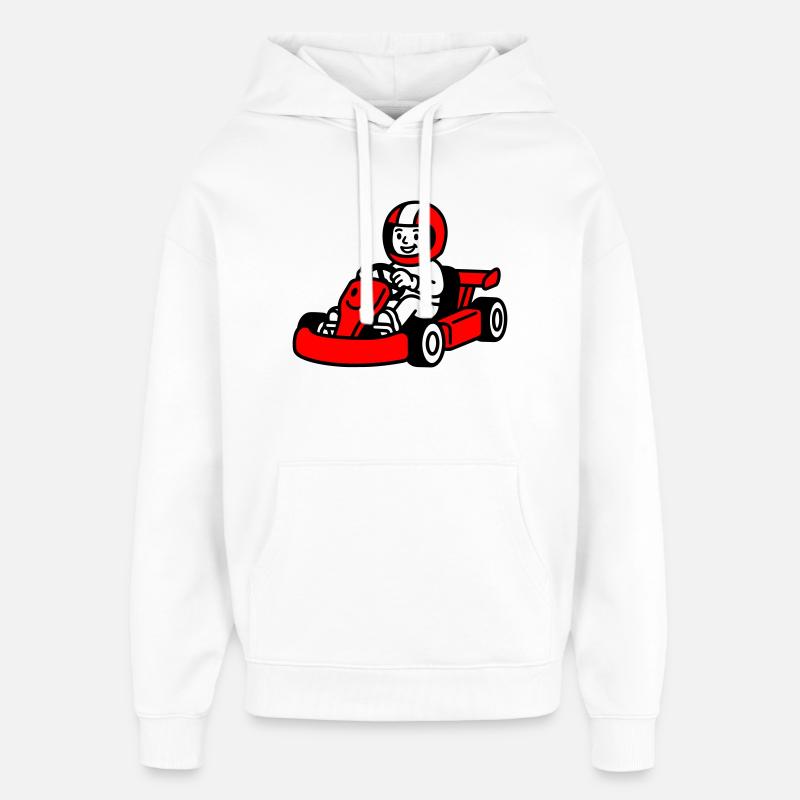 Go Kart Kids - Sweat à capuche unisexe Stanley/Stella Oversized - blanc