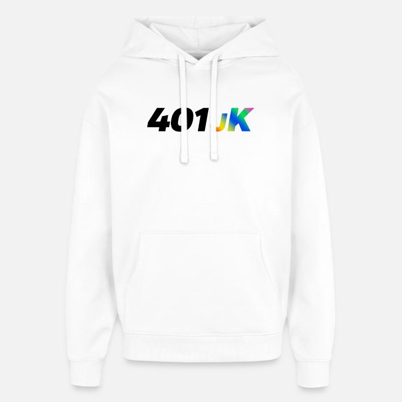 401JK Regenbogen Gradient - Oversized Unisex Hoodie von Stanley/Stella - Weiß