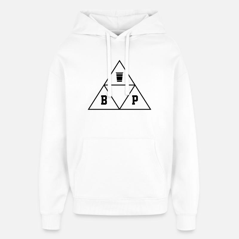 Beer Pong triangle-eck-eck - Sweat à capuche unisexe Stanley/Stella Oversized - blanc