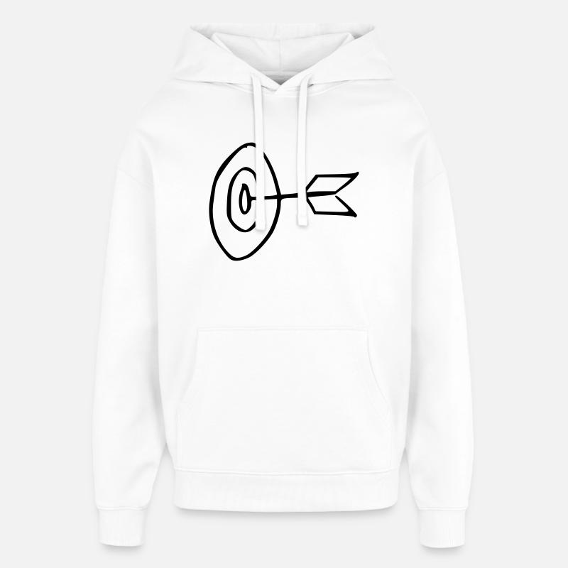 Cible - Sweat à capuche unisexe Stanley/Stella Oversized - blanc