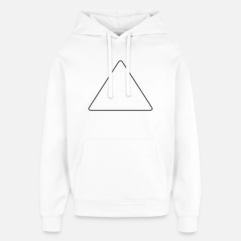 Triangle avec coins arrondis - Sweat à capuche unisexe Stanley/Stella Oversized - blanc