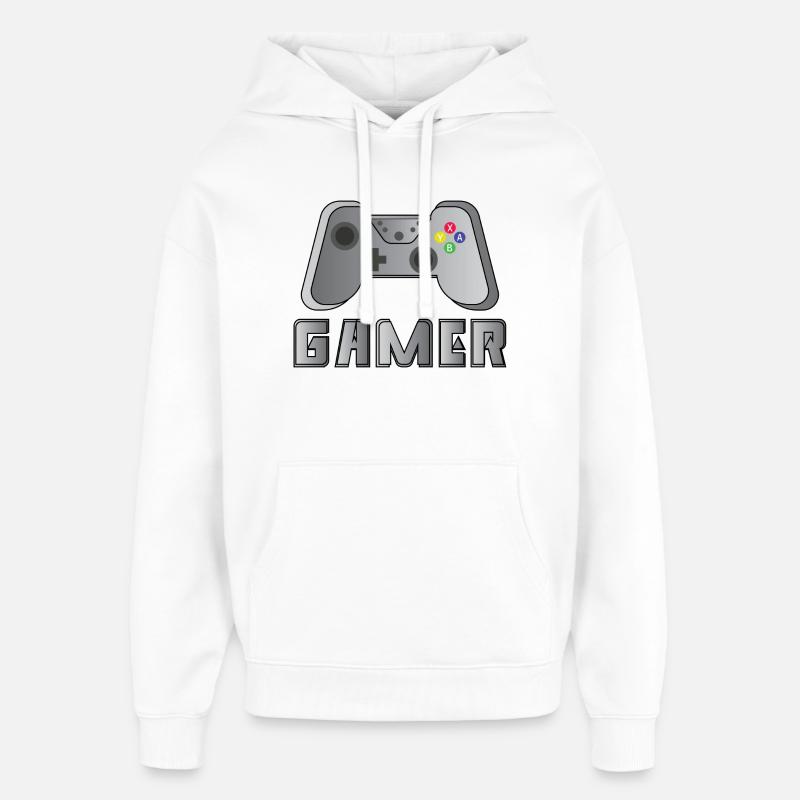 Gamer - Sweat à capuche unisexe Stanley/Stella Oversized - blanc