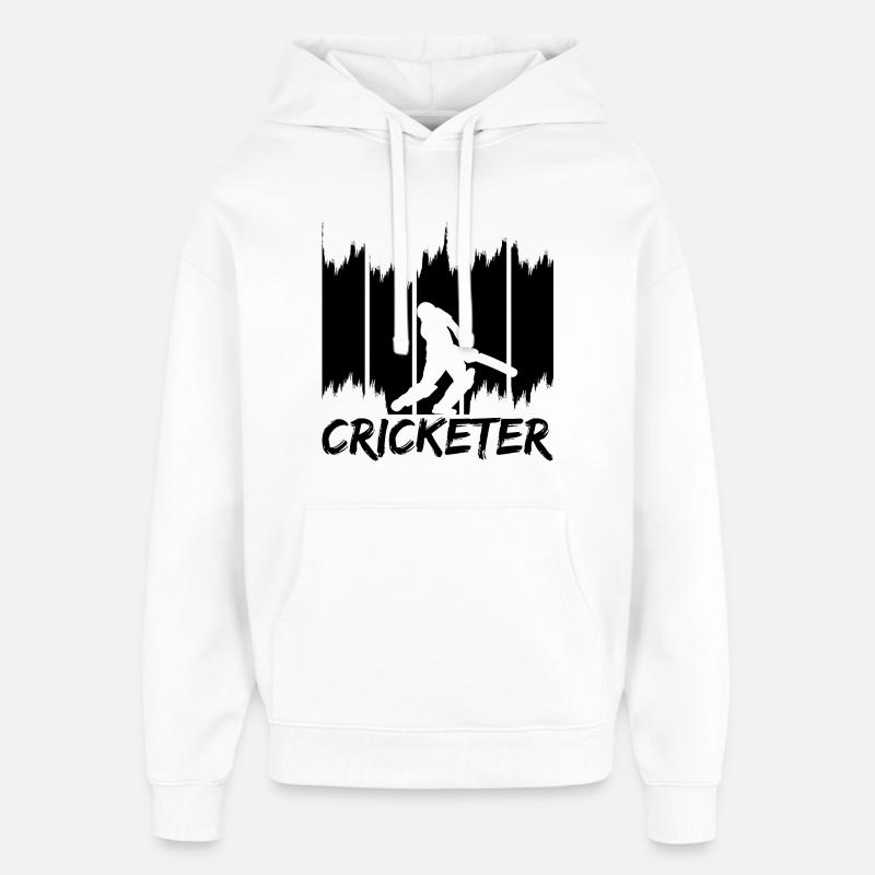 Cricketer - Sweat à capuche unisexe Stanley/Stella Oversized - blanc
