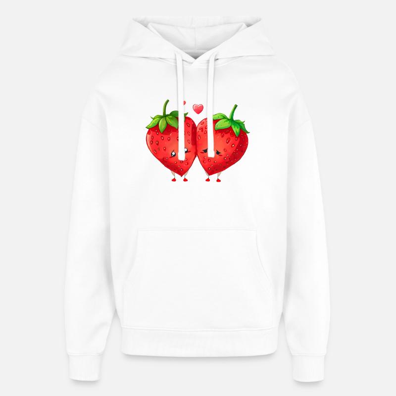 fraise, j'peux pas j'ai fraise - Sweat à capuche unisexe Stanley/Stella Oversized - blanc