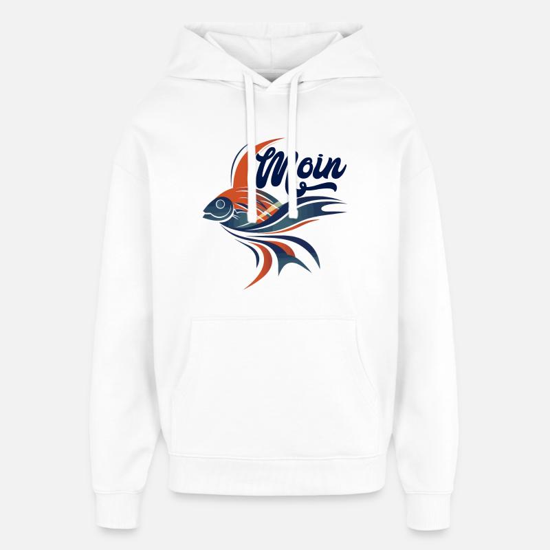Farbiger Flussfisch Abstract Moin - Oversized Unisex Hoodie von Stanley/Stella - Weiß