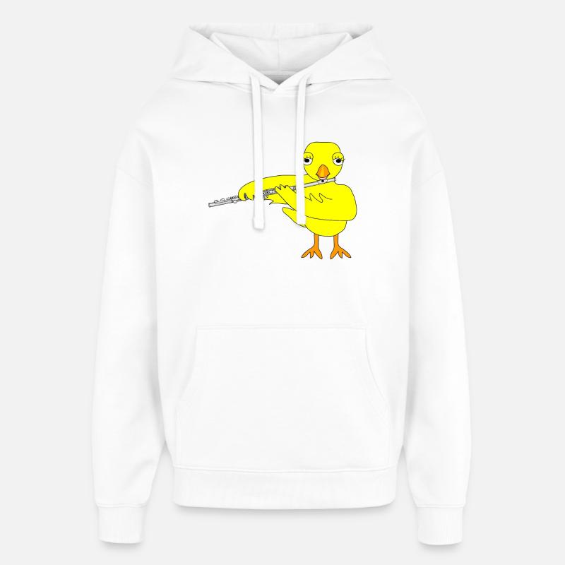 Flûte poussin - Sweat à capuche unisexe Stanley/Stella Oversized - blanc