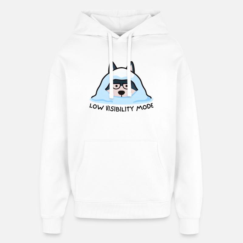 Husky élégant en couverture de neige - Sweat à capuche unisexe Stanley/Stella Oversized - blanc