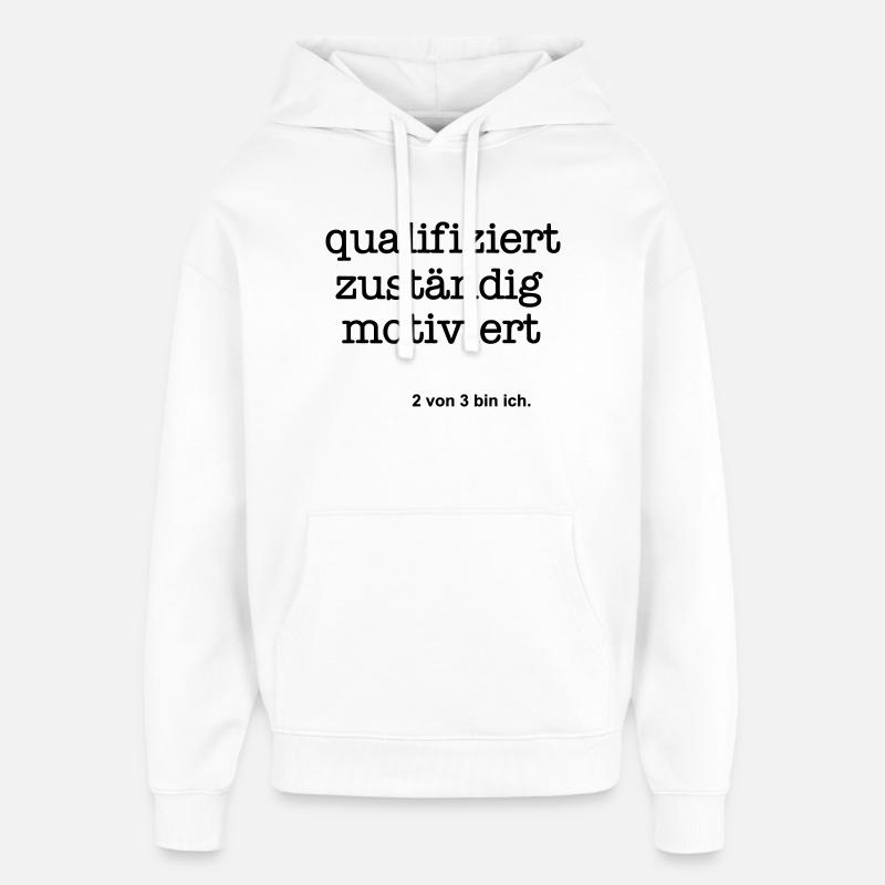 Deux sur trois - Sweat à capuche unisexe Stanley/Stella Oversized - blanc