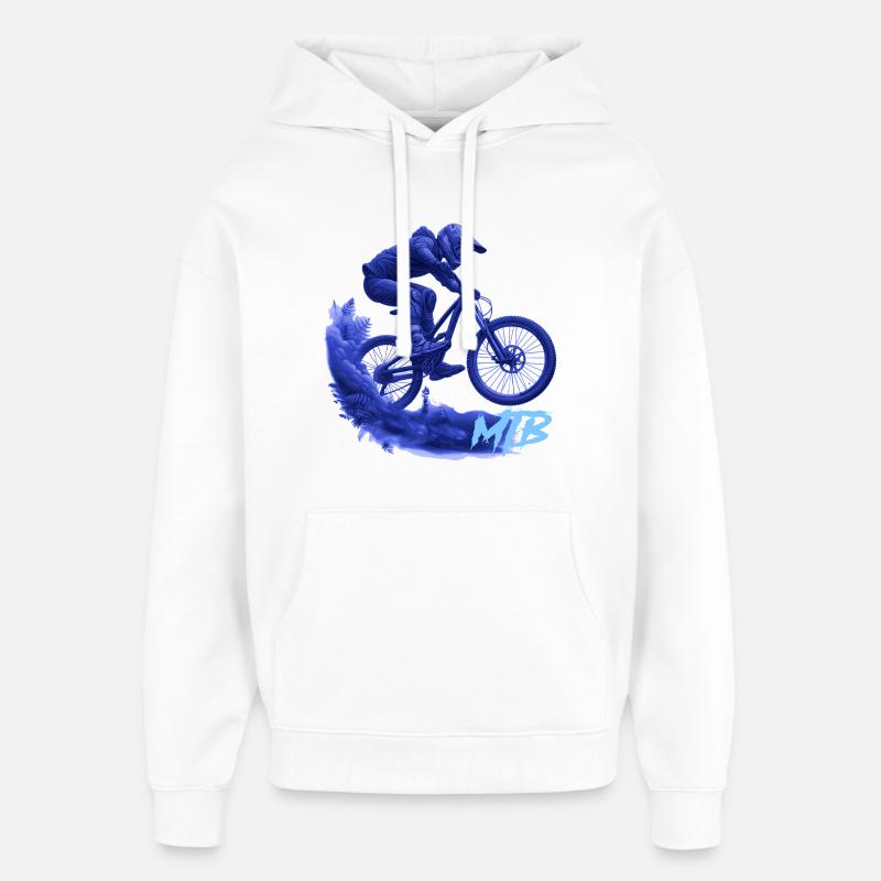 Vélo VTT - Sweat à capuche unisexe Stanley/Stella Oversized - blanc