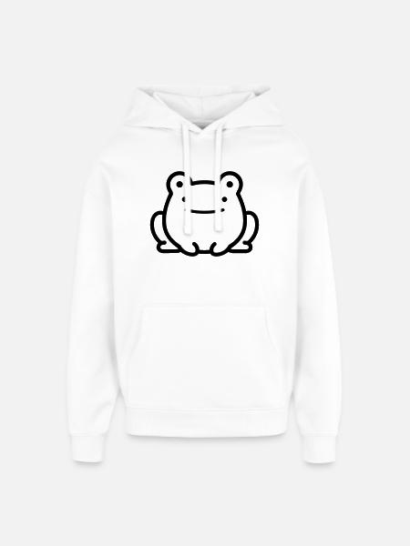 grenouille - Sweat à capuche unisexe Stanley/Stella Oversized - blanc