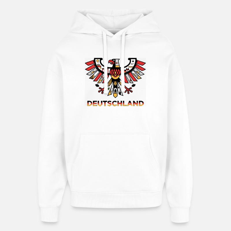 Motif du drapeau de l’aigle allemand - Sweat à capuche unisexe Stanley/Stella Oversized - blanc