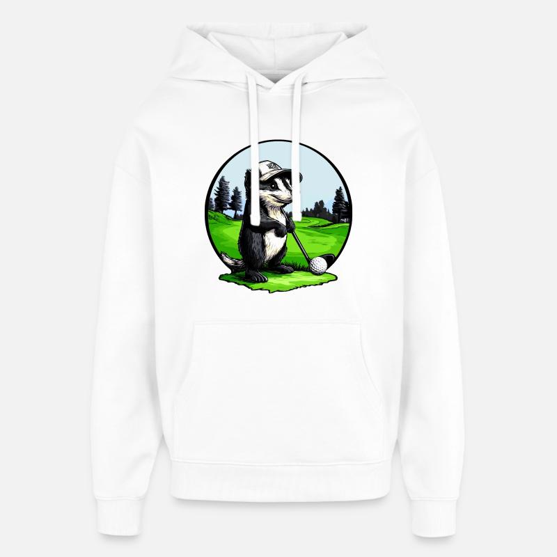 Golf Skunk - Sweat à capuche unisexe Stanley/Stella Oversized - blanc