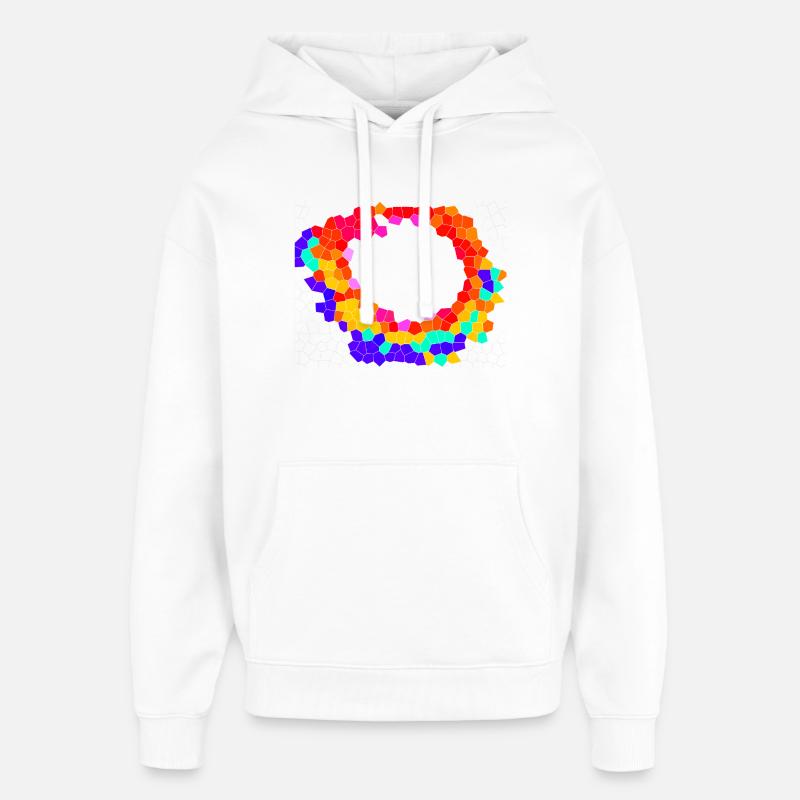 Voronoi Mosaic Orbit - Oversized Unisex Hoodie von Stanley/Stella - Weiß