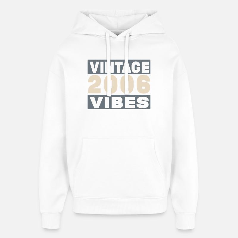 anniversaire 2006 - 20 ans - Sweat à capuche unisexe Stanley/Stella Oversized - blanc