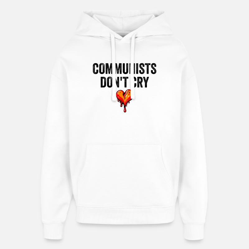 Les communistes ne pleurent pas - Sweat à capuche unisexe Stanley/Stella Oversized - blanc