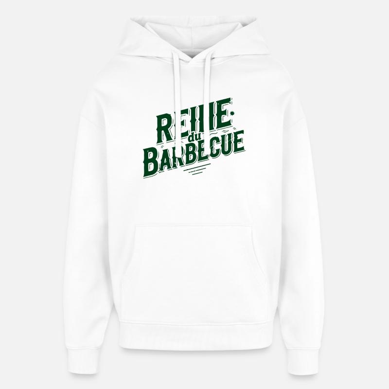 Reine du Barbecue Vert - Sweat à capuche unisexe Stanley/Stella Oversized - blanc