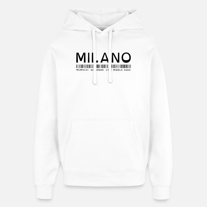 Milan - Sweat à capuche unisexe Stanley/Stella Oversized - blanc