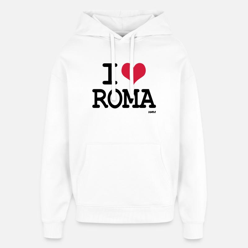 j'aime roma par wam - Sweat à capuche unisexe Stanley/Stella Oversized - blanc