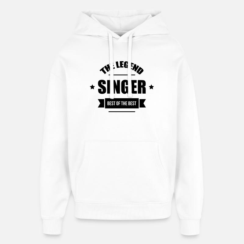 The Legend: Singer - Sweat à capuche unisexe Stanley/Stella Oversized - blanc