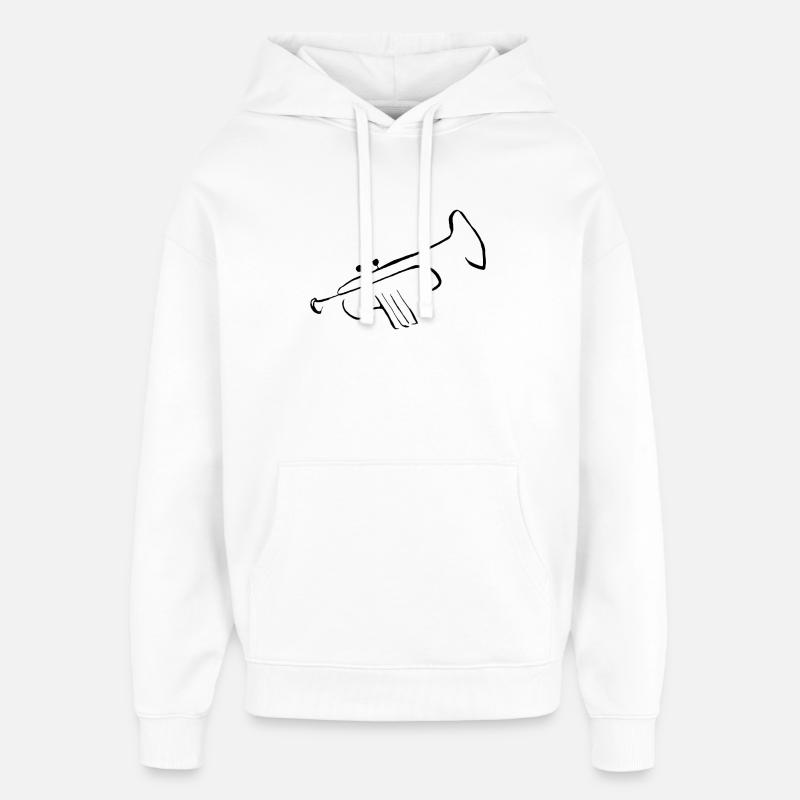 Trompette pure 2 - Sweat à capuche unisexe Stanley/Stella Oversized - blanc