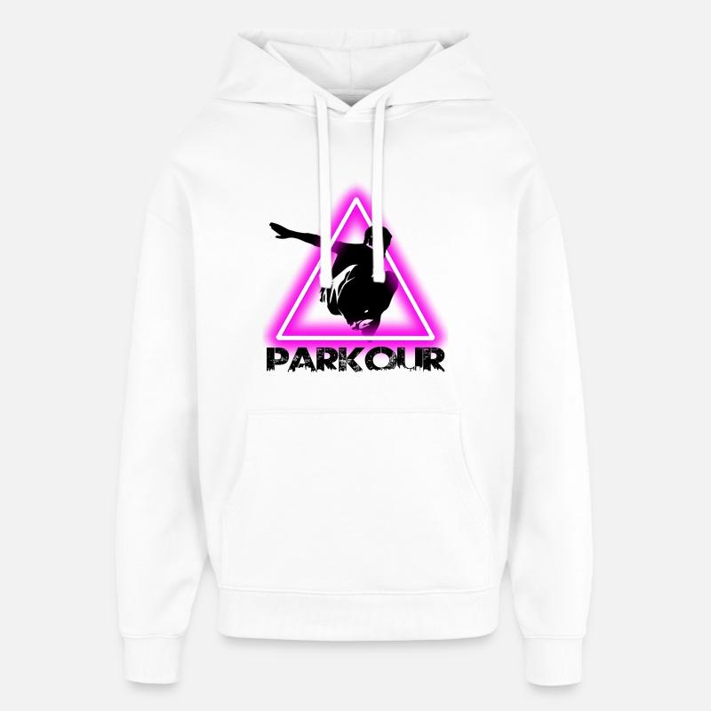 Parkour - Sweat à capuche unisexe Stanley/Stella Oversized - blanc
