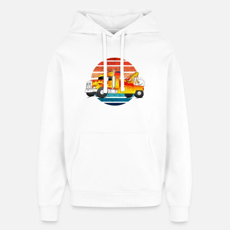 Abschleppwagen Abschleppdienst Abschlepper LKW - Oversized Unisex Hoodie von Stanley/Stella - Weiß