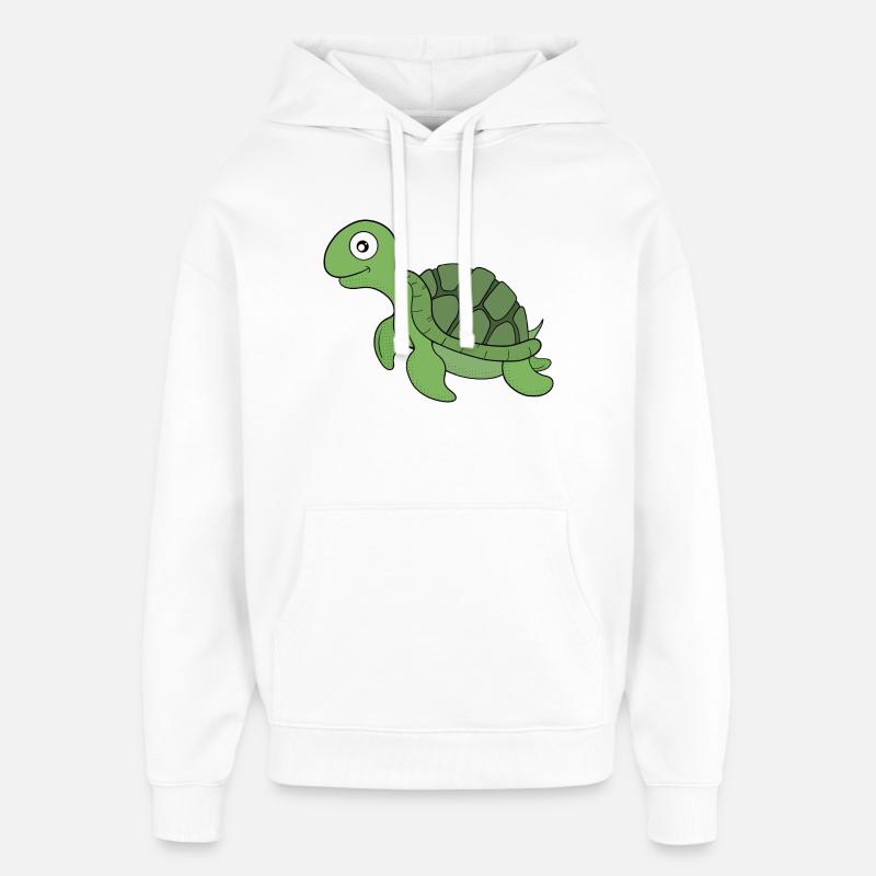 Une tortue amicale - Sweat à capuche unisexe Stanley/Stella Oversized - blanc