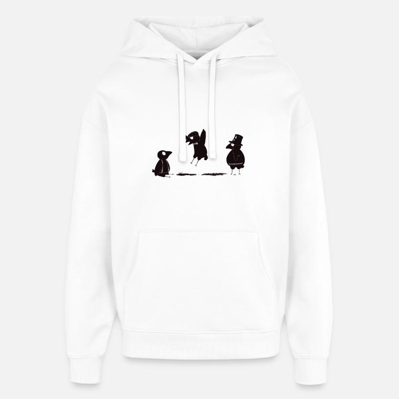crows before bros - Oversized Unisex Hoodie by Stanley/Stella - white