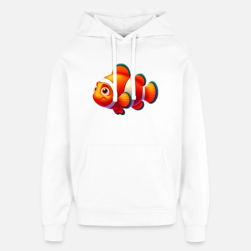 Clownfisch - Oversized Unisex Hoodie von Stanley/Stella - Weiß