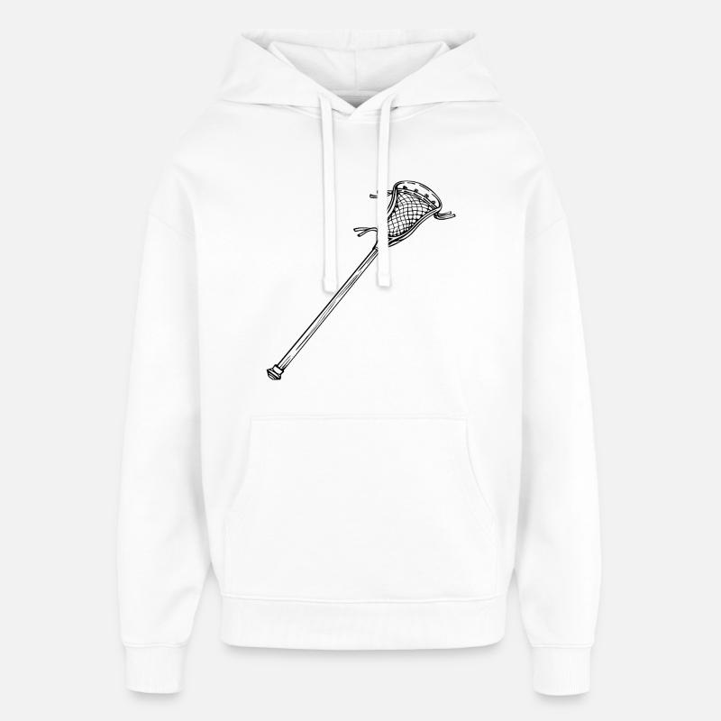 Bâtons de crosse - Sweat à capuche unisexe Stanley/Stella Oversized - blanc