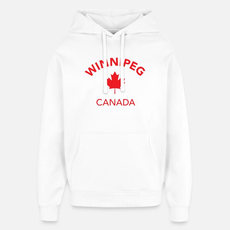 WINNIPEG, CANADA - Sweat à capuche unisexe Stanley/Stella Oversized - blanc