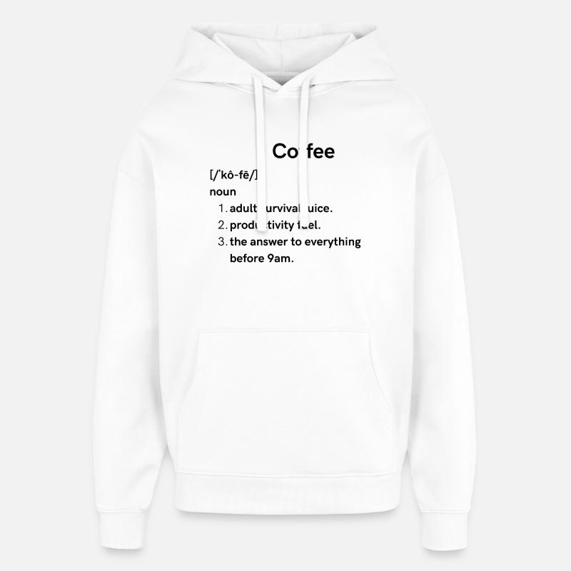 café - Sweat à capuche unisexe Stanley/Stella Oversized - blanc