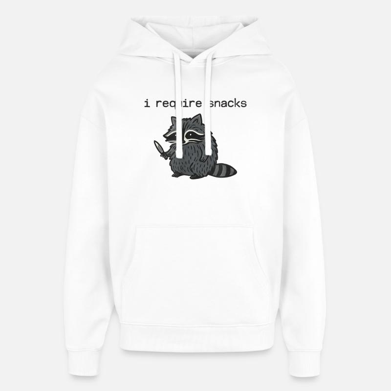 Raton Masqué Avec Couteau Drole - Sweat à capuche unisexe Stanley/Stella Oversized - blanc