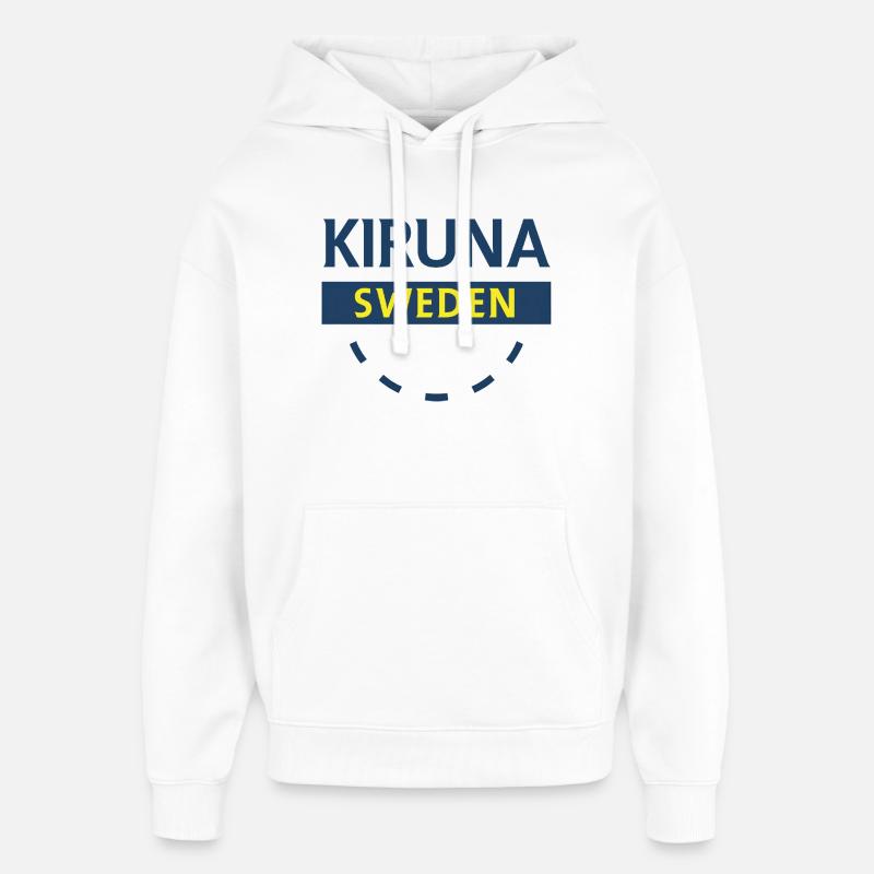 Emblème de l’Arctique de Kiruna - Sweat à capuche unisexe Stanley/Stella Oversized - blanc