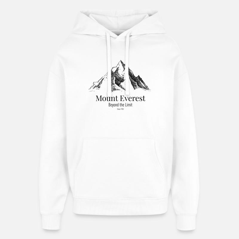 Mont Everest au-delà des limites - Sweat à capuche unisexe Stanley/Stella Oversized - blanc