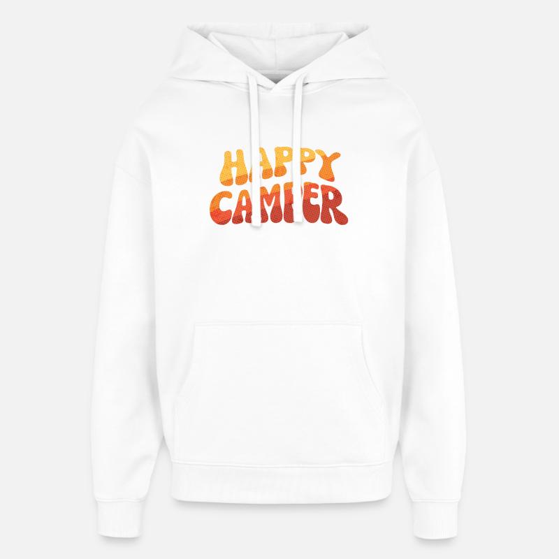 Happy Camper Gradient Text - Oversized Unisex Hoodie von Stanley/Stella - Weiß