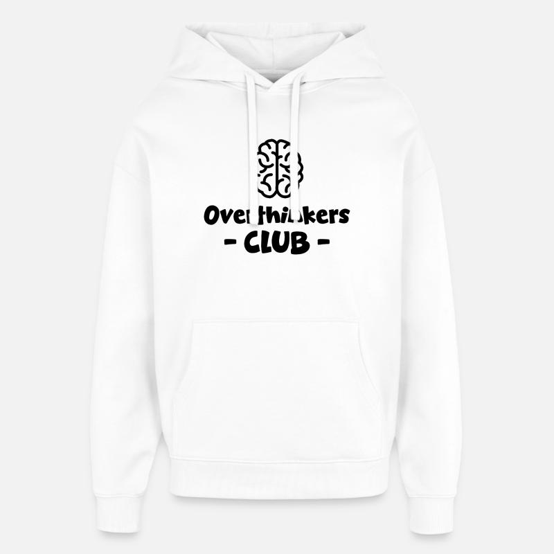 Club des Penseurs Excessifs Noir - Sweat à capuche unisexe Stanley/Stella Oversized - blanc