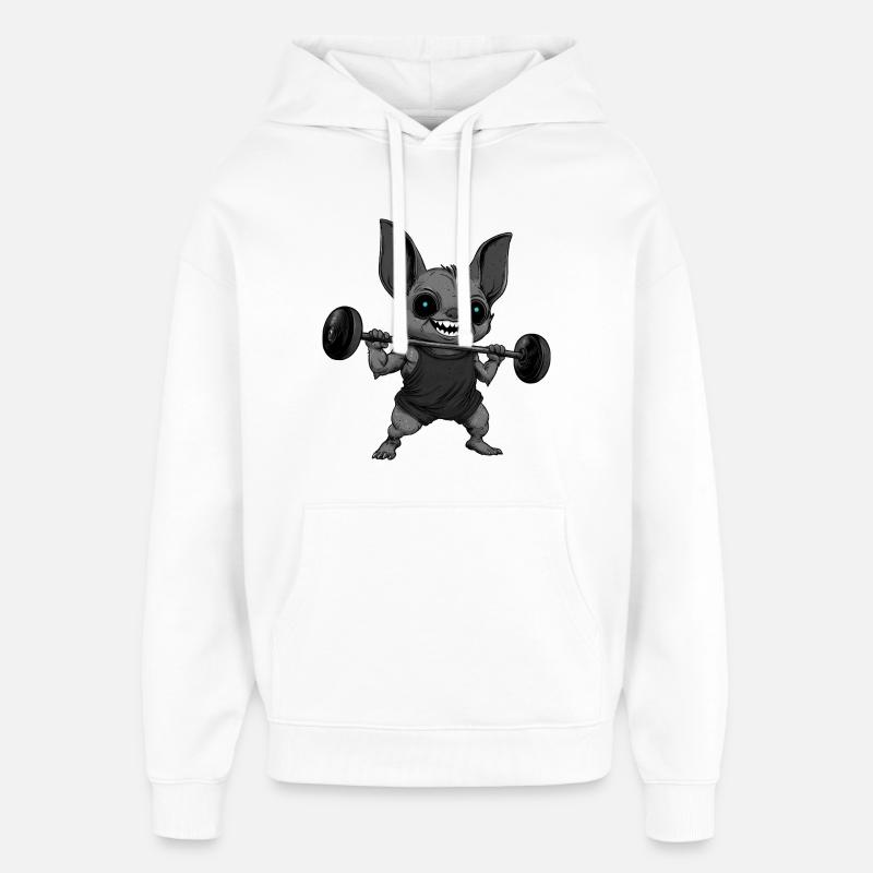 Bat-Animal de sport - Sweat à capuche unisexe Stanley/Stella Oversized - blanc