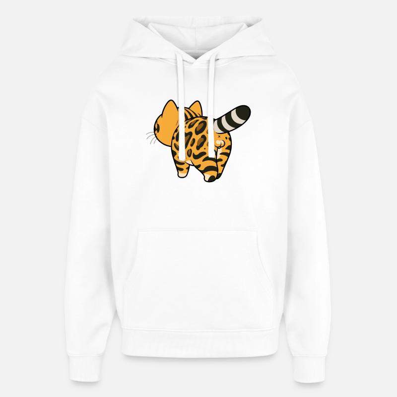 Convertisseur de motifs léopard - Sweat à capuche unisexe Stanley/Stella Oversized - blanc