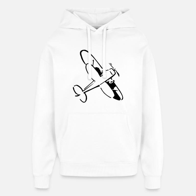 FLUGZEUG - Sweat à capuche unisexe Stanley/Stella Oversized - blanc