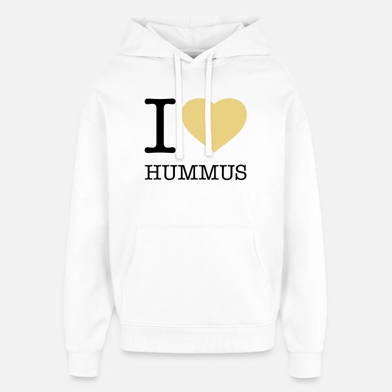 I LOVE HUMMUS - Oversized Unisex Hoodie von Stanley/Stella - Weiß