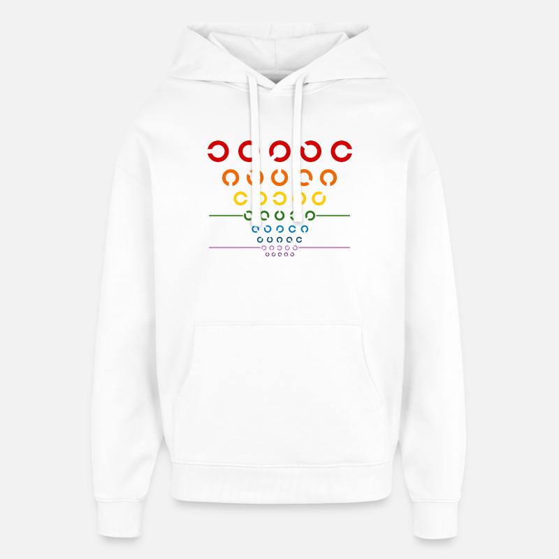 Test de l’œil arc-en-ciel - Sweat à capuche unisexe Stanley/Stella Oversized - blanc