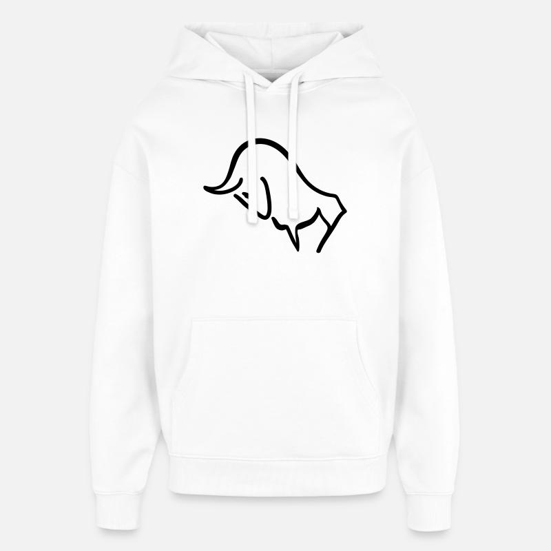 stier - Sweat à capuche unisexe Stanley/Stella Oversized - blanc