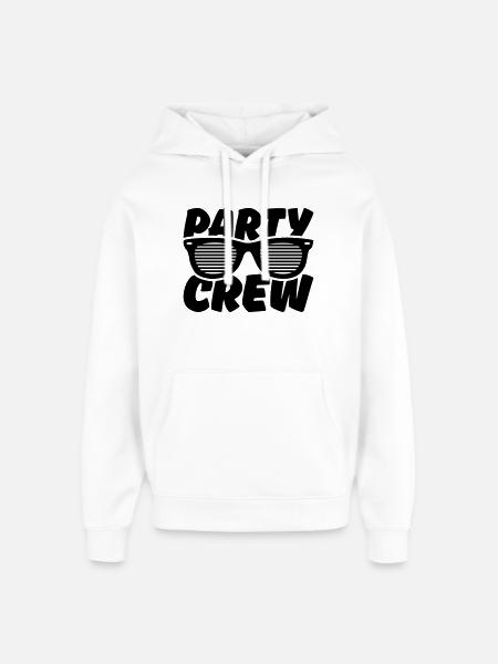 party crew - Oversized Unisex Hoodie von Stanley/Stella - Weiß