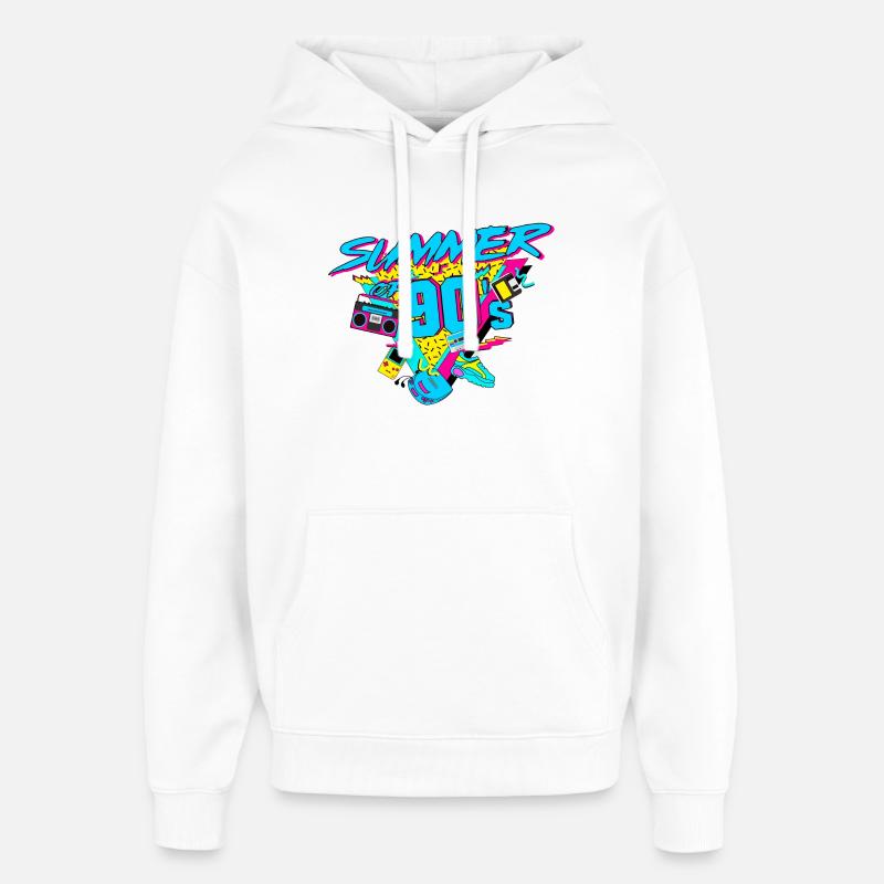 Été des années 90 Rétro - Sweat à capuche unisexe Stanley/Stella Oversized - blanc