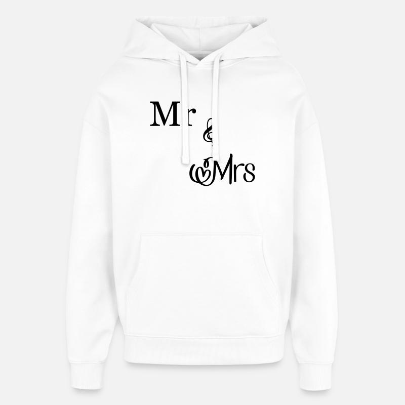 Mr and Mrs - Oversized Unisex Hoodie von Stanley/Stella - Weiß