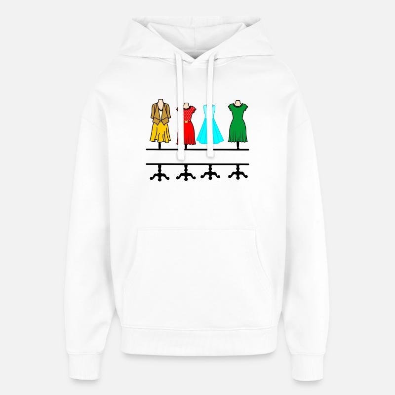 Mode féminine avec espace de texte - Sweat à capuche unisexe Stanley/Stella Oversized - blanc
