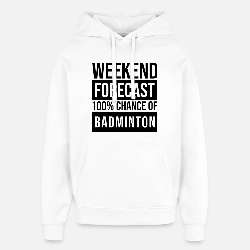 badminton - Sweat à capuche unisexe Stanley/Stella Oversized - blanc