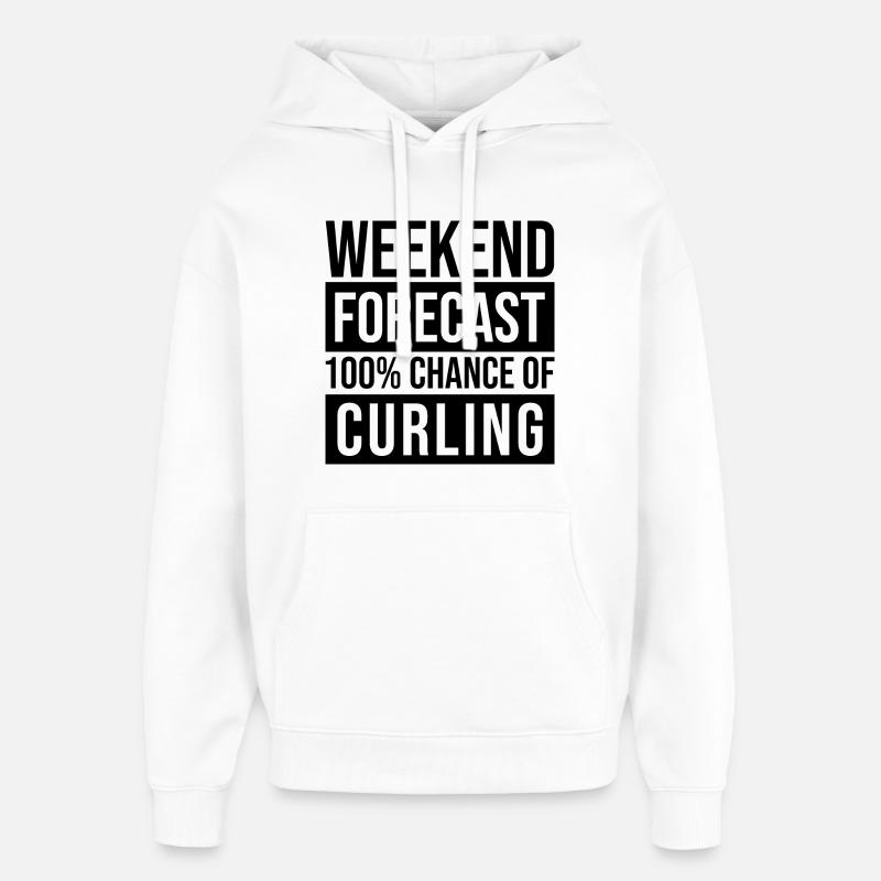 curling - Sweat à capuche unisexe Stanley/Stella Oversized - blanc