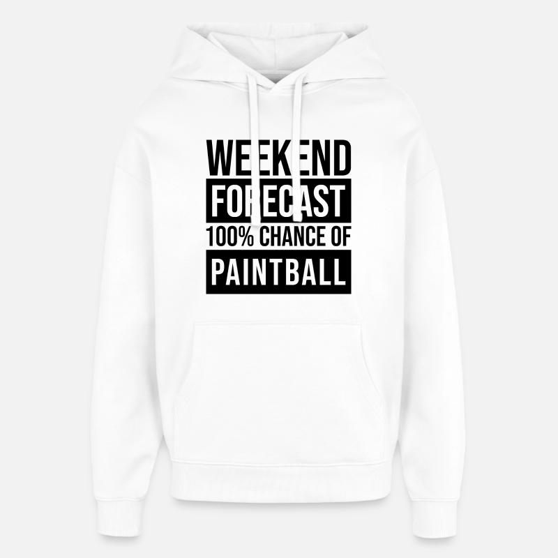 Paintball - Sweat à capuche unisexe Stanley/Stella Oversized - blanc